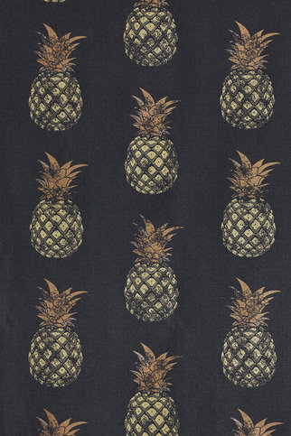 Pineapple Gold on Charcoal Fabric by Barneby Gates 