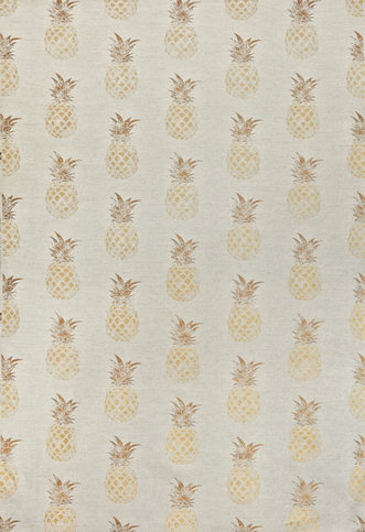 Pineapple Gold on natural Fabric by Barneby Gates 