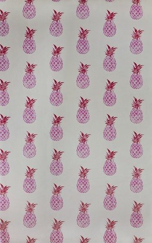 Pineapple Red / Pink Wallpaper by Barneby Gates