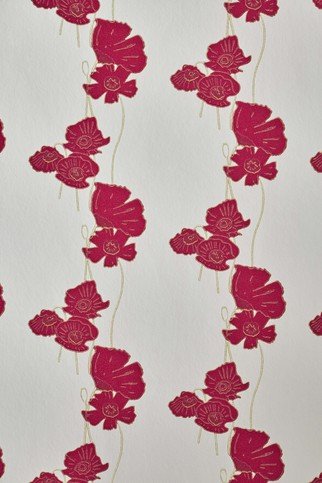 Poppy Fields Red/Gold Wallpaper by Barneby Gates
