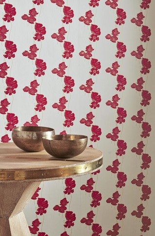 Poppy Fields Red/Gold Wallpaper by Barneby Gates