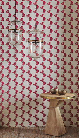 Poppy Fields Red/Gold Wallpaper by Barneby Gates