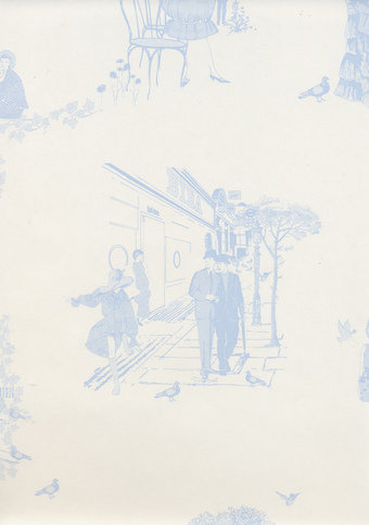 Promenade Wedgewood Blue Wallpaper by Barneby Gates