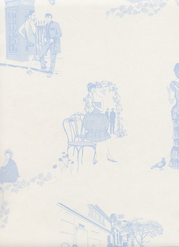 Promenade Wedgewood Blue Wallpaper by Barneby Gates