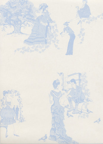 Promenade Wedgewood Blue Wallpaper by Barneby Gates