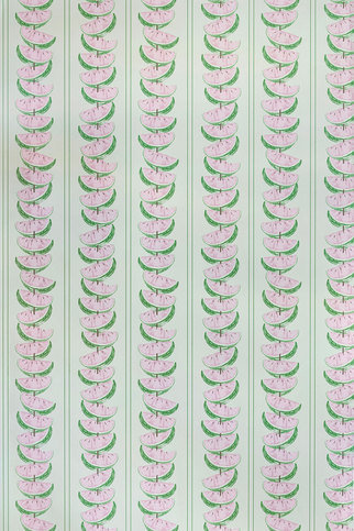 Watermelon Pink / Green Wallpaper by Barneby Gates