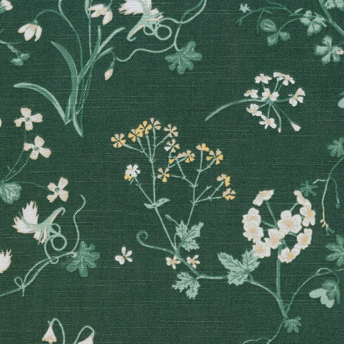 Botanica Woodland Green Fabric by Barneby Gates 