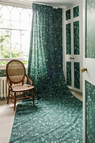 Botanica Woodland Green Fabric by Barneby Gates 