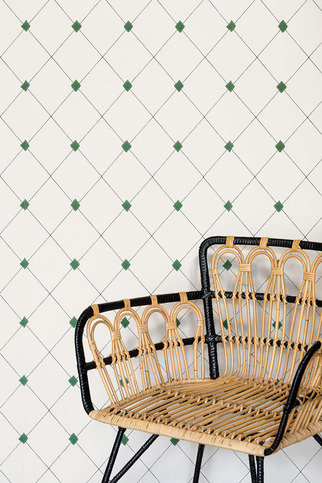 Diamond Trellis Green Wallpaper by Barneby Gates 