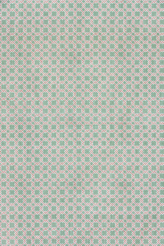Lattice Cane Light Olive / Red Fabric by Barneby Gates 