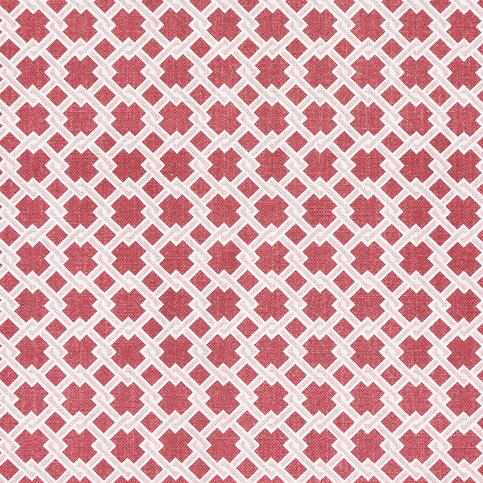 Lattice Cane Red / Pink Fabric by Barneby Gates 