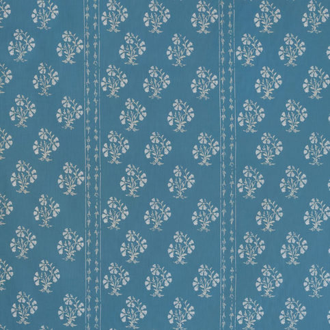 Maharani Block Print Jaipur blue Fabric by Barneby Gates 