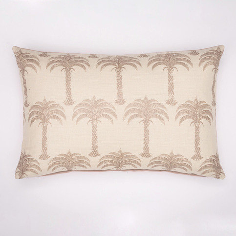 Marrakech Palm Soft Gold Cushion by Barneby Gates 