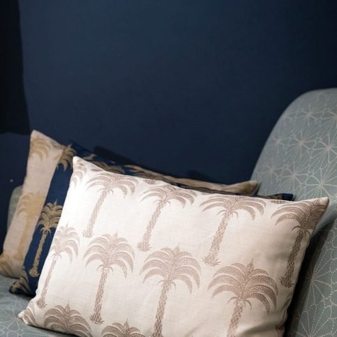 Marrakech Palm Soft Gold Cushion by Barneby Gates 