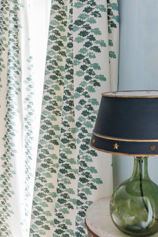 Oak Leaves Green Fabric by Barneby Gates 