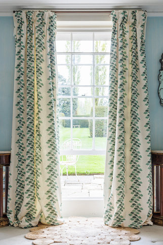 Oak Leaves Green Fabric by Barneby Gates 