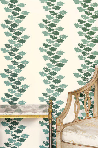 Oak Leaves Green Wallpaper by Barneby Gates 