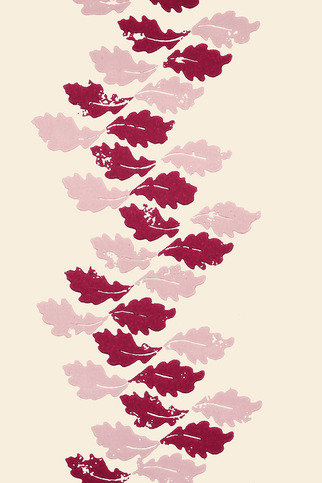 Oak Leaves Red Wallpaper by Barneby Gates 