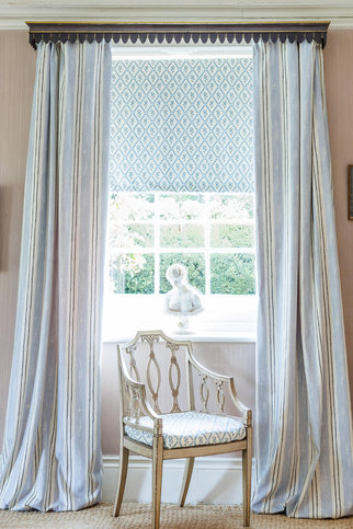 Painter’s Stripe Blue fabric by Barneby Gates 