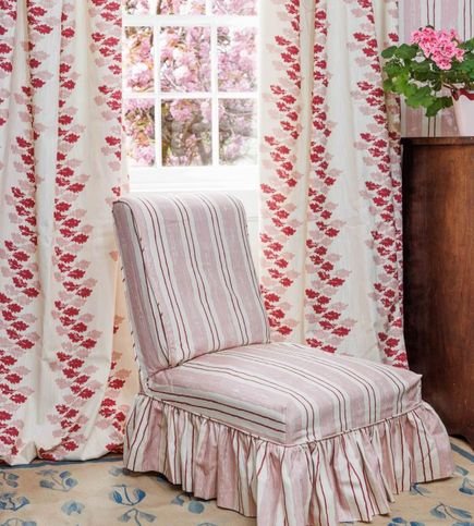 Painter’s Stripe Pink fabric by Barneby Gates 