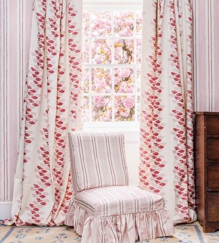 Painter’s Stripe Pink fabric by Barneby Gates 