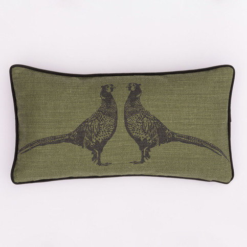 Pheasant Camo Green Cushion by Barneby Gates 