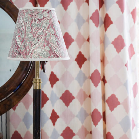 Quilted Harlequin Patchwork Rose Fabric by Barneby Gates 