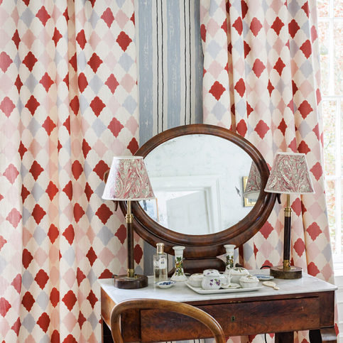 Quilted Harlequin Patchwork Rose Fabric by Barneby Gates 