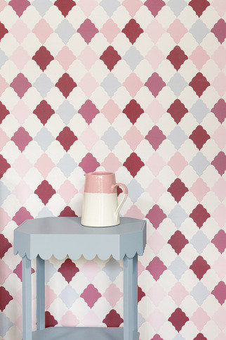 Quilted Harlequin Rose Wallpaper by Barneby Gates 