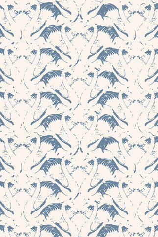 Swan Lake Inky Blue Wallpaper by Barneby Gates 