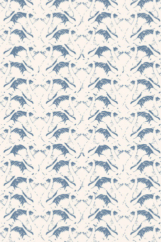 Swan Lake Inky Blue Wallpaper by Barneby Gates 