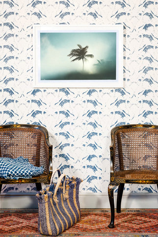Swan Lake Inky Blue Wallpaper by Barneby Gates 