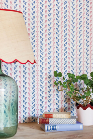 Blue/Raspberry Bluebells Wallpaper by Barneby Gates