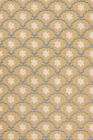 Sand/Ink Daisy Scallops Wallpaper by Barneby Gates