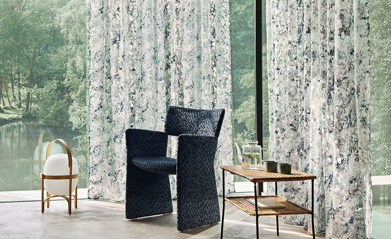 Black Edition Katsura Sheer Peacock Fabric