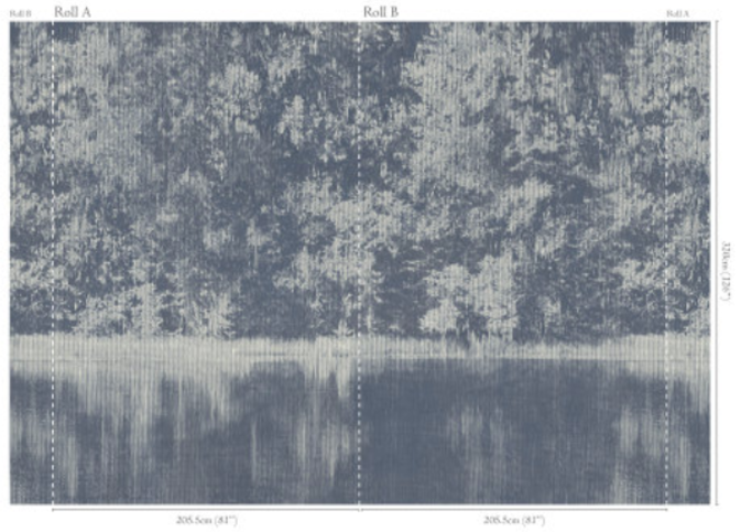 Mizumi Panel Midnight Wallcovering by Black Edition