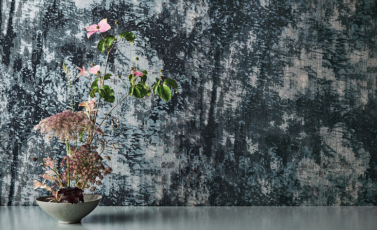 Utsuro Teal Wallcovering by Black Edition
