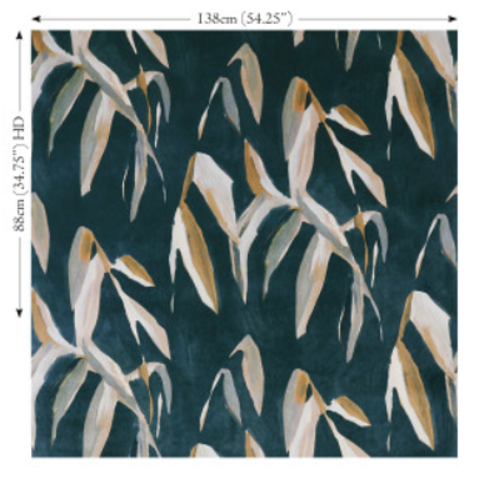 Makona Teal Fabric by Black Edition