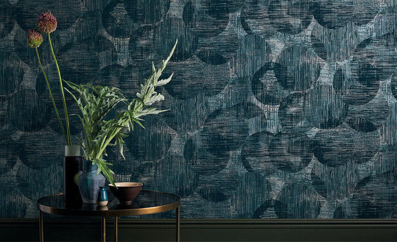 Otoko Flock Wallcovering Viridian by Black Edition 
