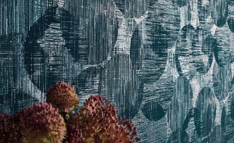 Otoko Flock Wallcovering Viridian by Black Edition 