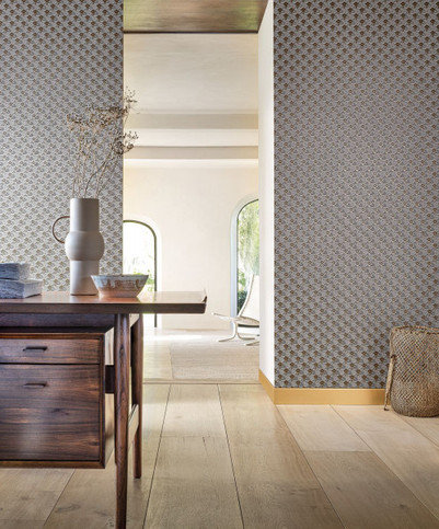 Adenium Noir Wallcovering by Casamance