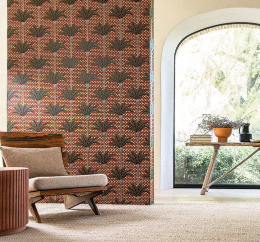 Atlas Terracotta Wallcovering by Casamance
