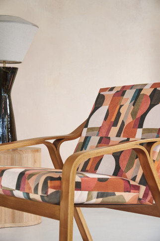 Avant Premiere Multico bois de rose Fabric by Casamance 