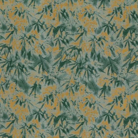 Howea English Green Fabric by Casamance 