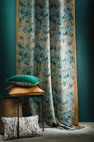 Howea English Green Fabric by Casamance 