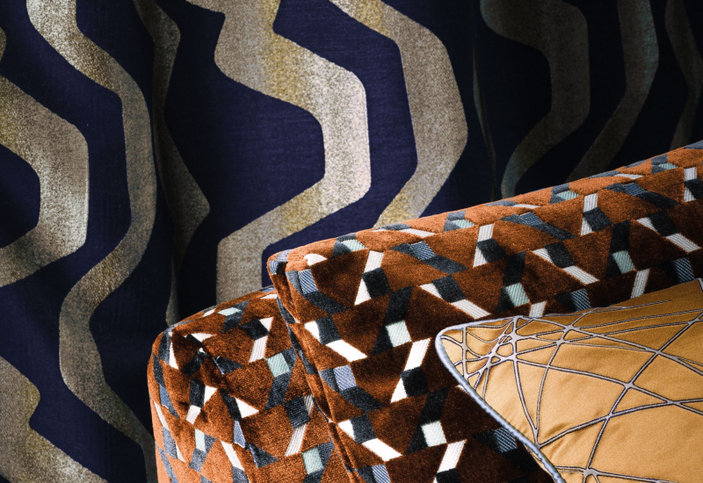 Kokedera Red Fabric by Casamance