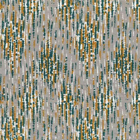 Madrigal Green English / Copper Fabric by Casamance 
