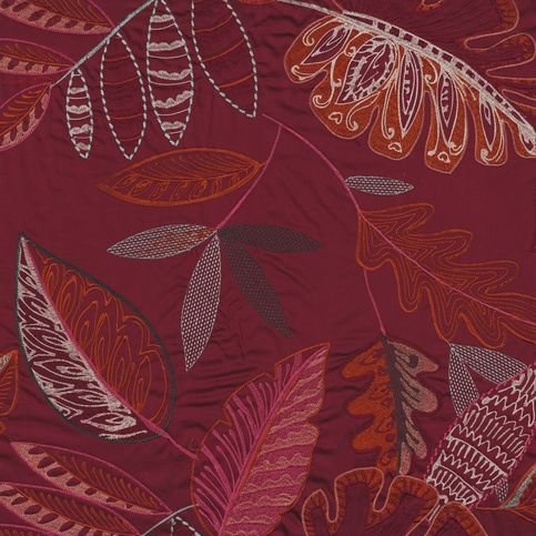 Maranta Bordeaux Fabric by Casamance