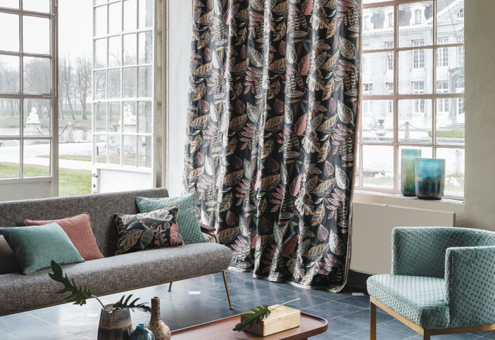 Pilea Celadon Fabric by Casamance