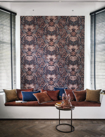Chardon Bleu Wallcovering by Casamance